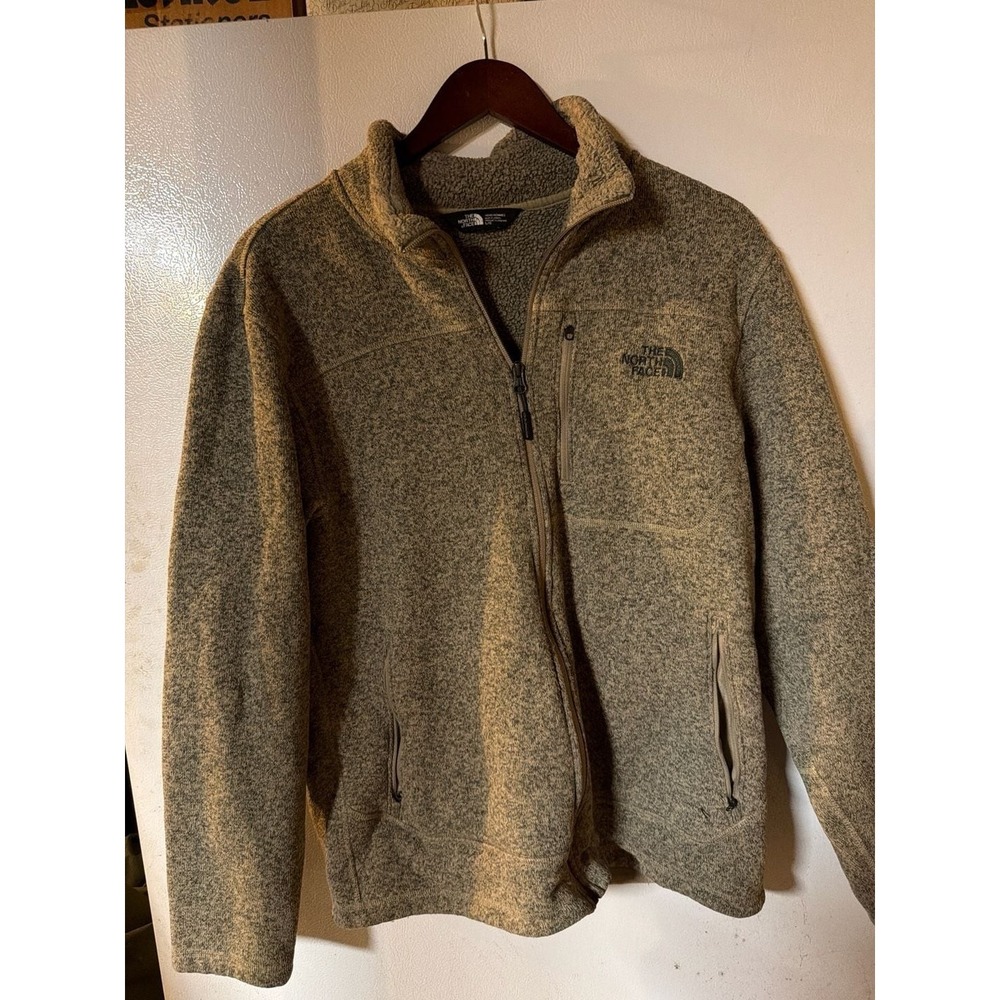 The North Face Men's Tsillan Full Zip Fleece Jacket Heathered Beige L